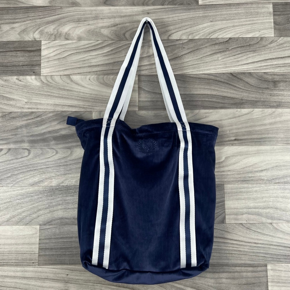 Pink Victoria's Secret Tote Bag Womens Blue Velvet Dual Handle Zip Casual Basic - Picture 6 of 14